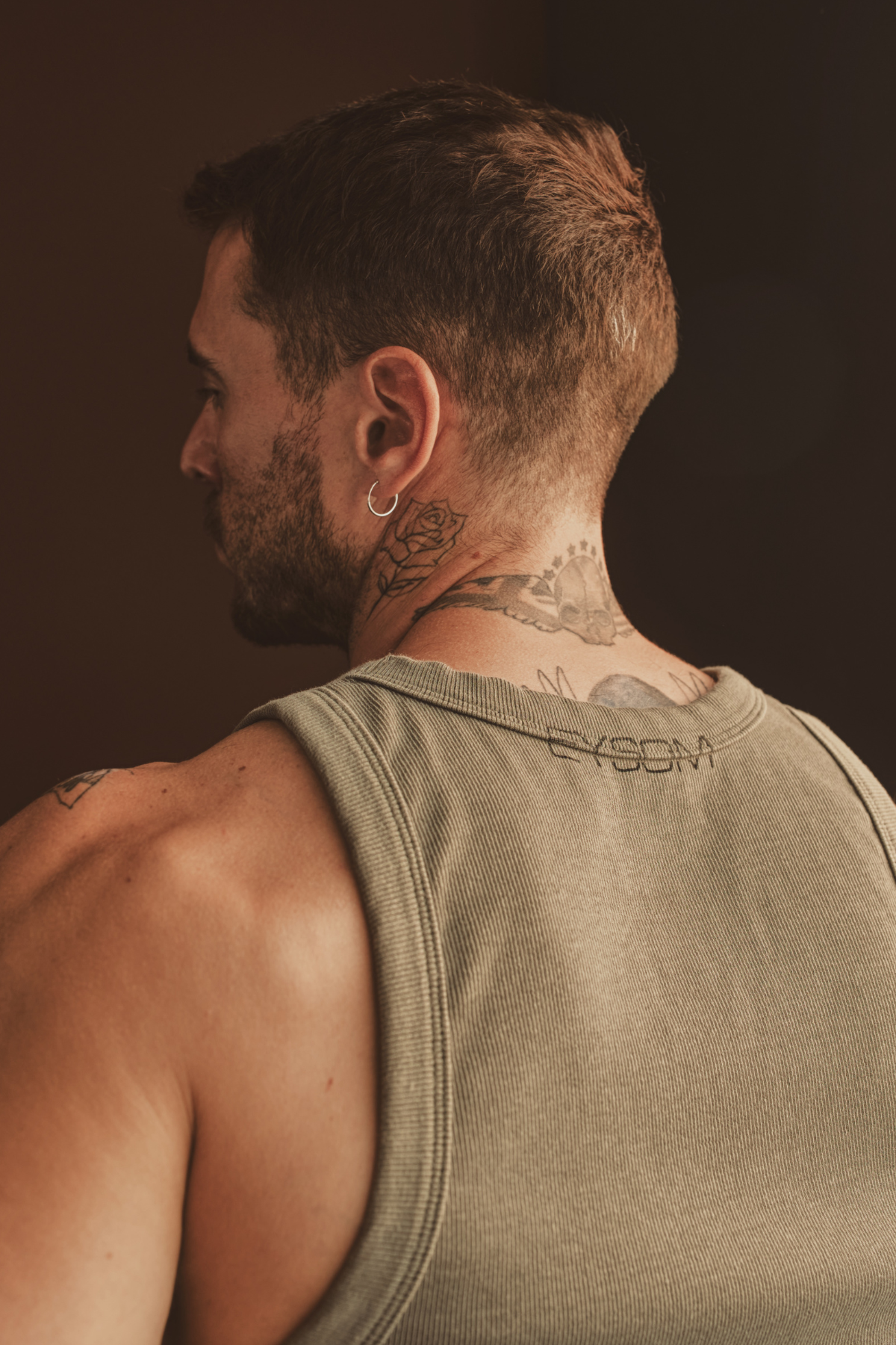 Ribbed Tank in Stretch Cotton