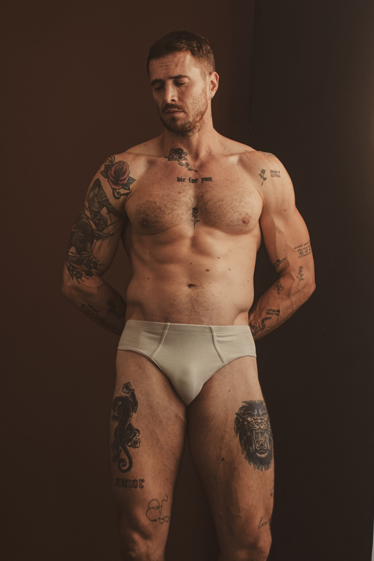 EYSOM Parchment White Ribbed Brief Underwear