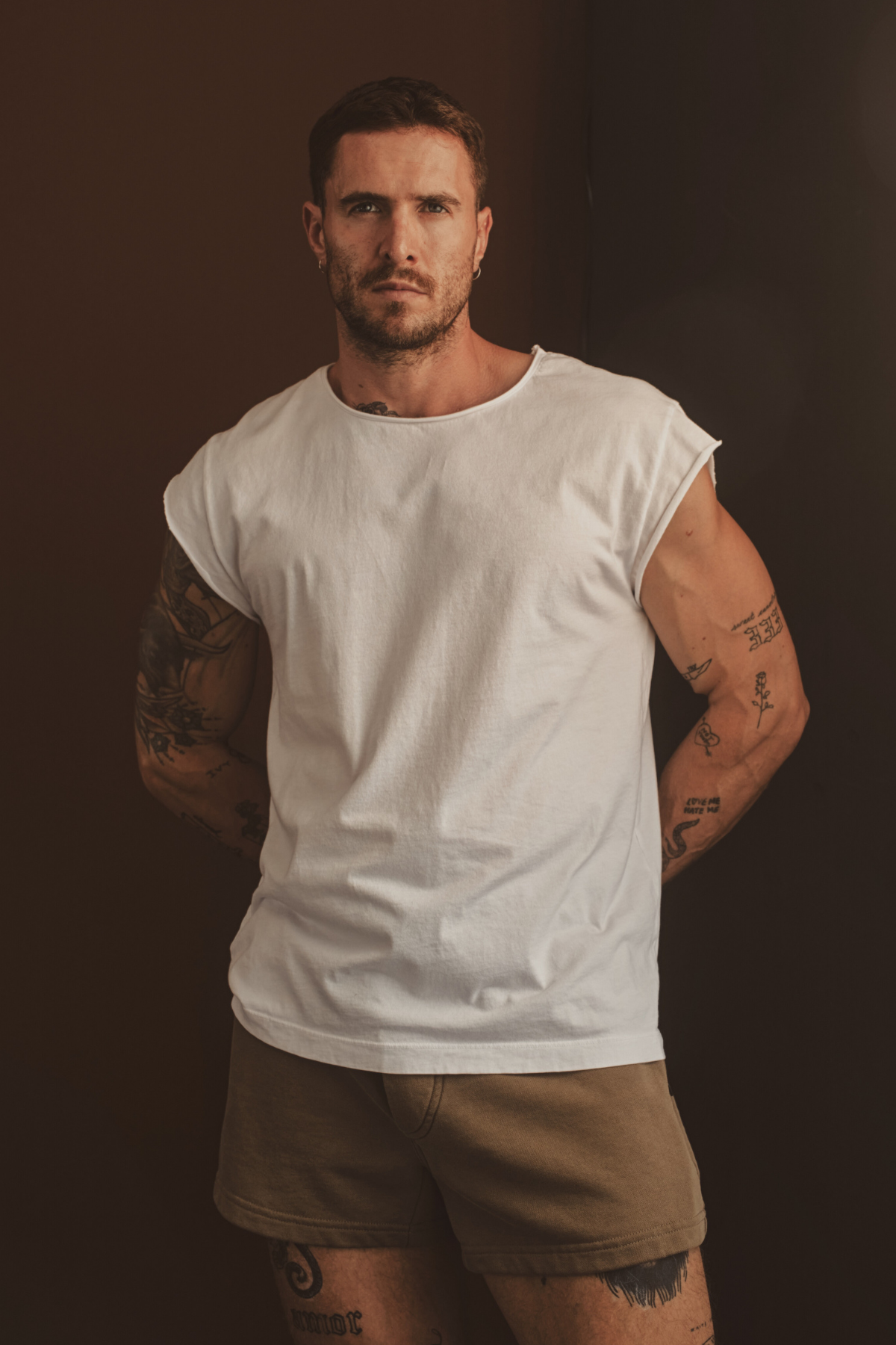 EYSOM White Short Sleeve Raw-Edge T-Shirt 