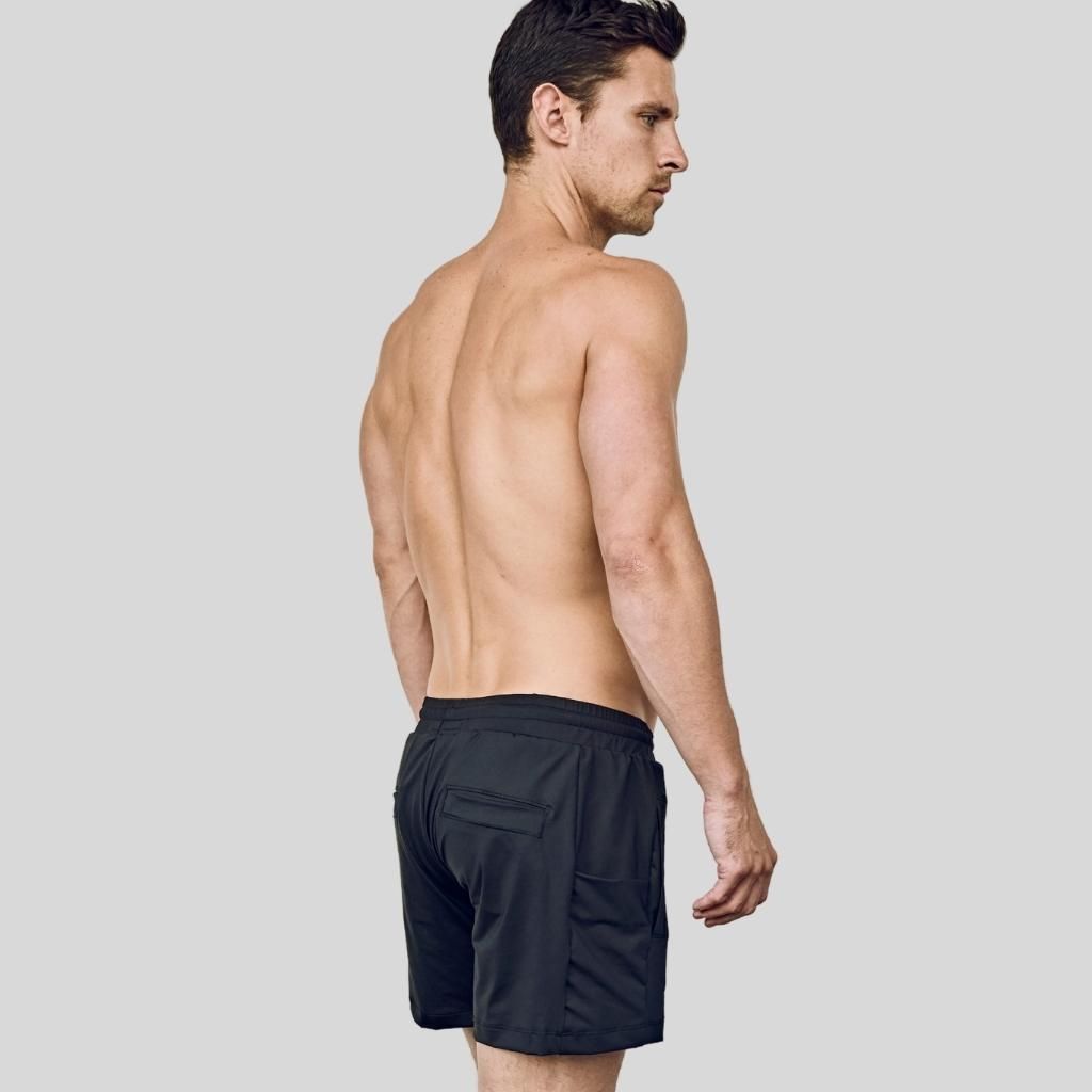 EYSOM Men&#39;s Black 5&quot; Lined Training Shorts