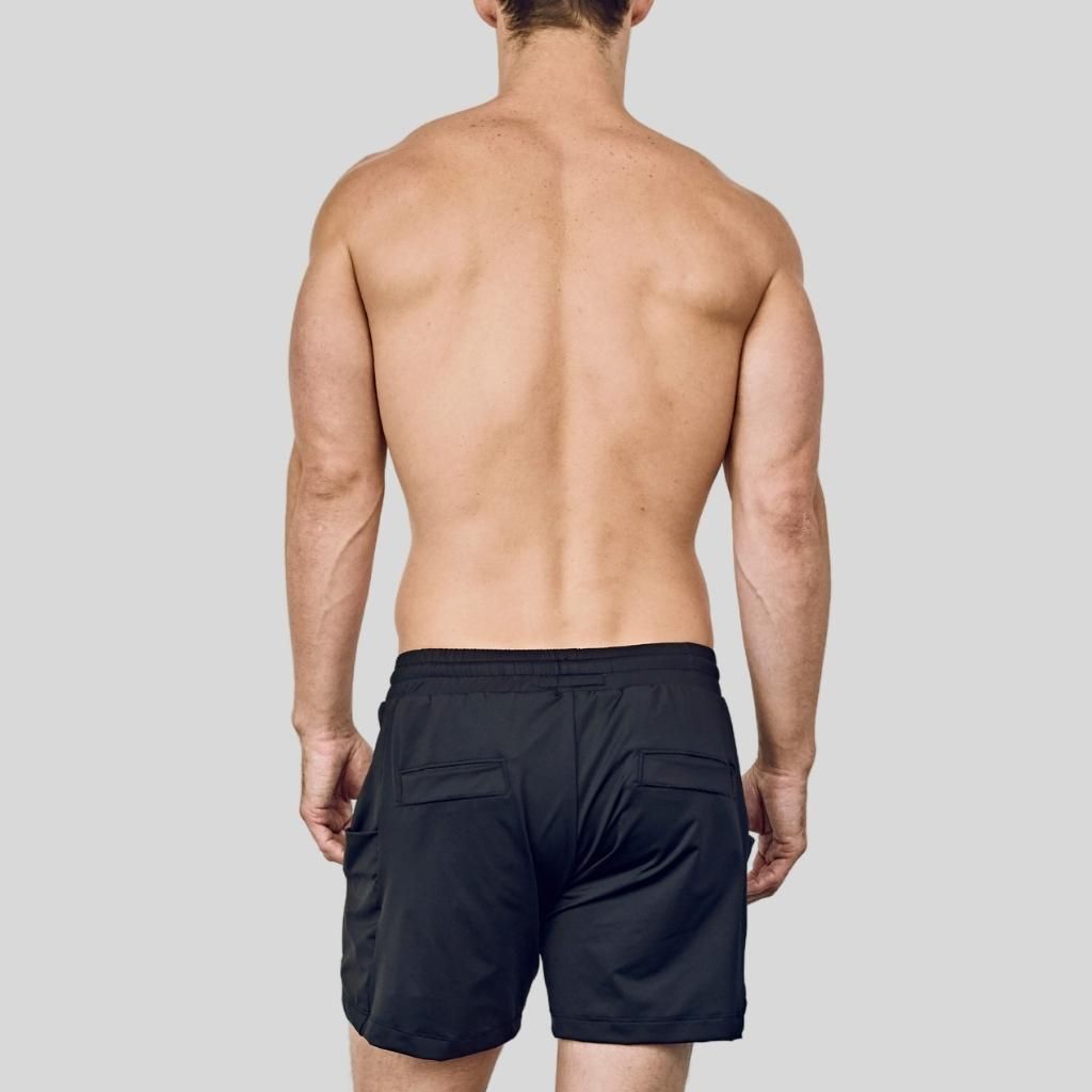 EYSOM Men&#39;s Black 5&quot; Lined Training Shorts