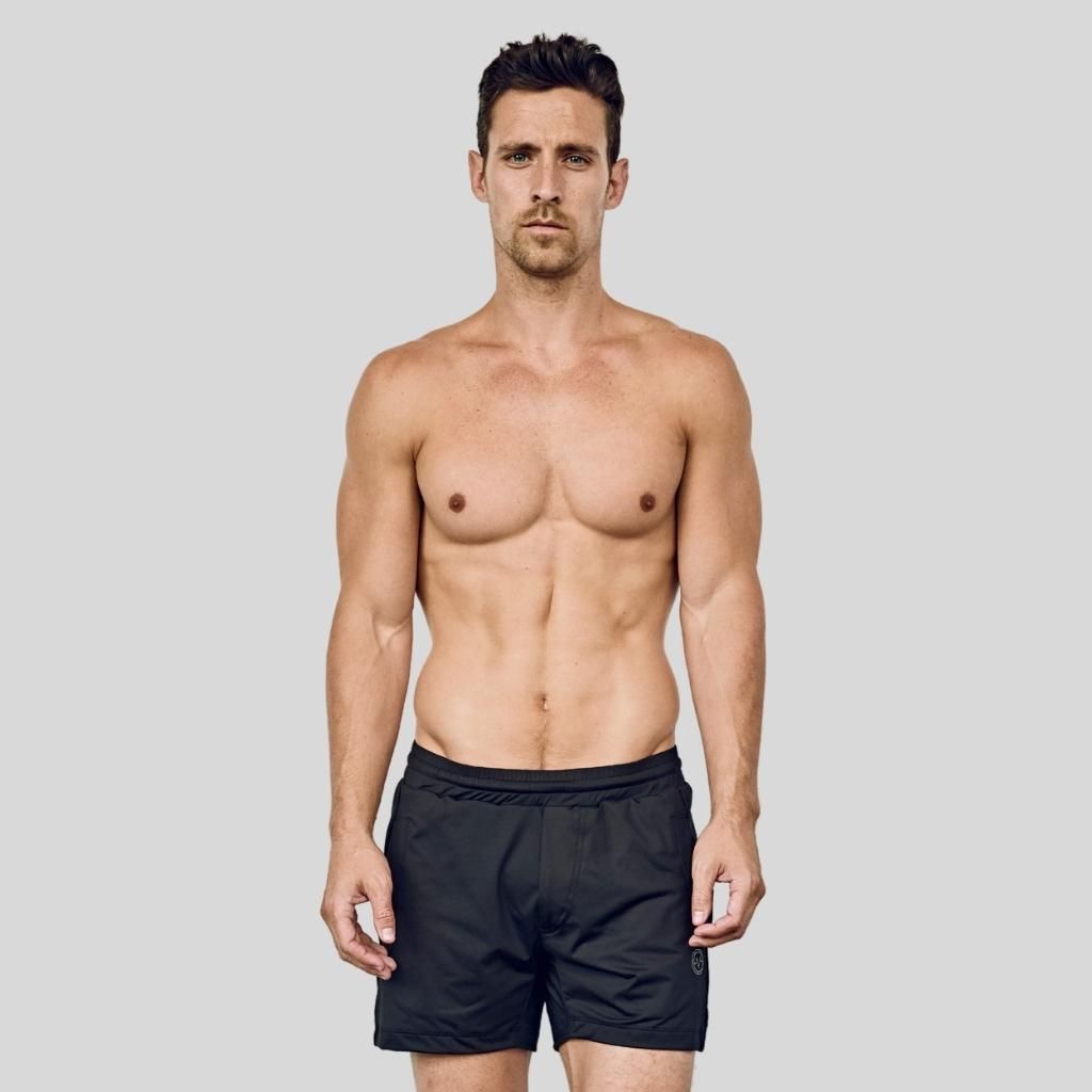 EYSOM Men&#39;s Black 5&quot; Lined Training Shorts