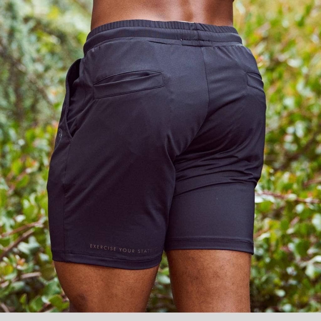 EYSOM Men&#39;s Black 6.5&quot; Unlined Performance Shorts