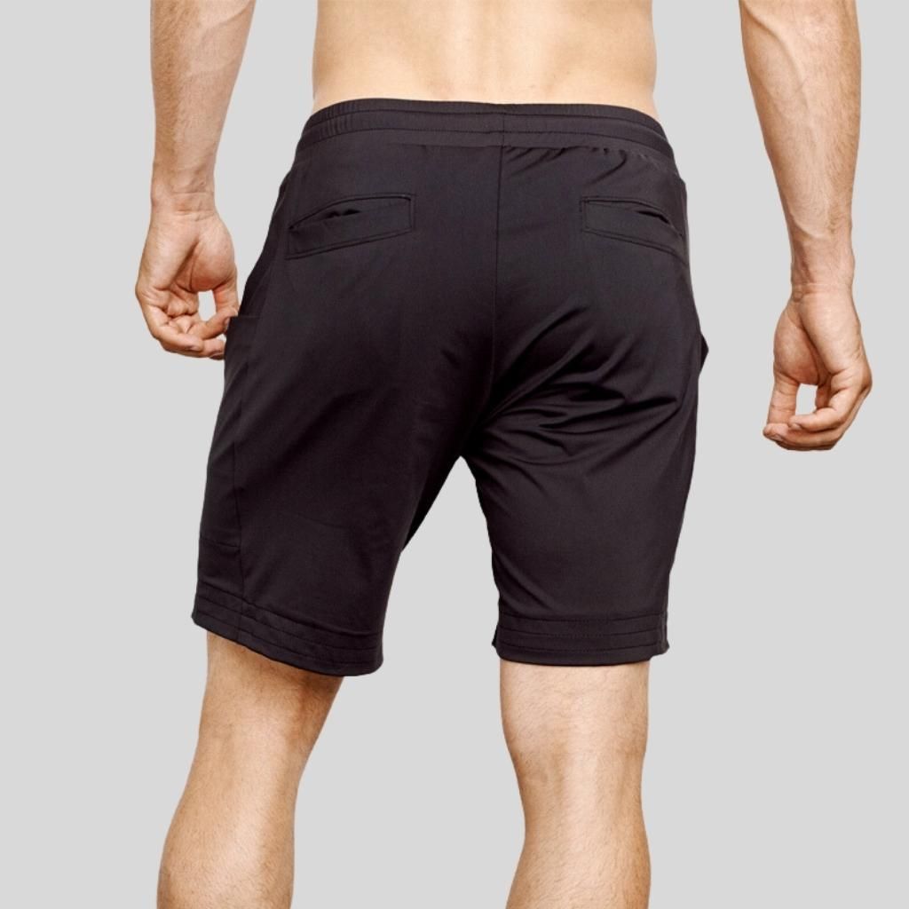 EYSOM Men&#39;s Black 8-Inch Training Shorts