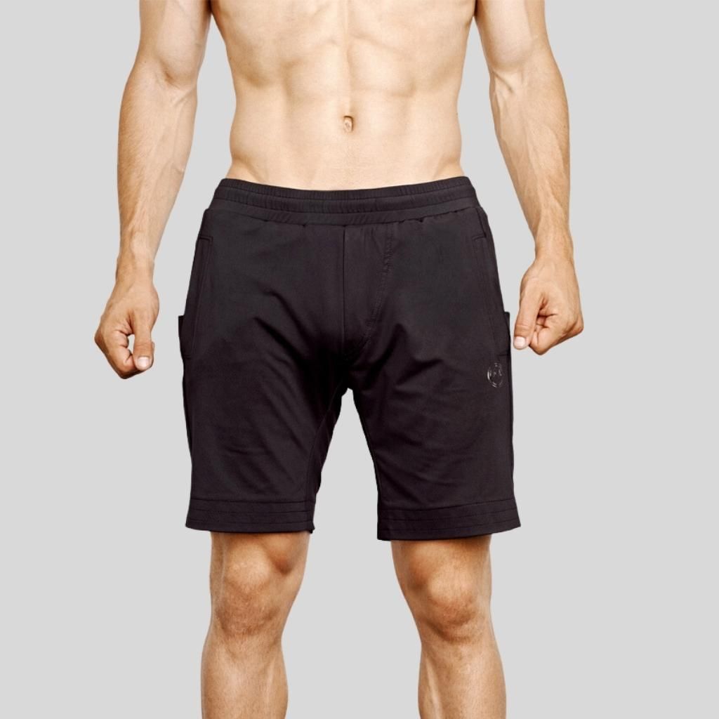 EYSOM Men&#39;s Black 8-Inch Training Shorts