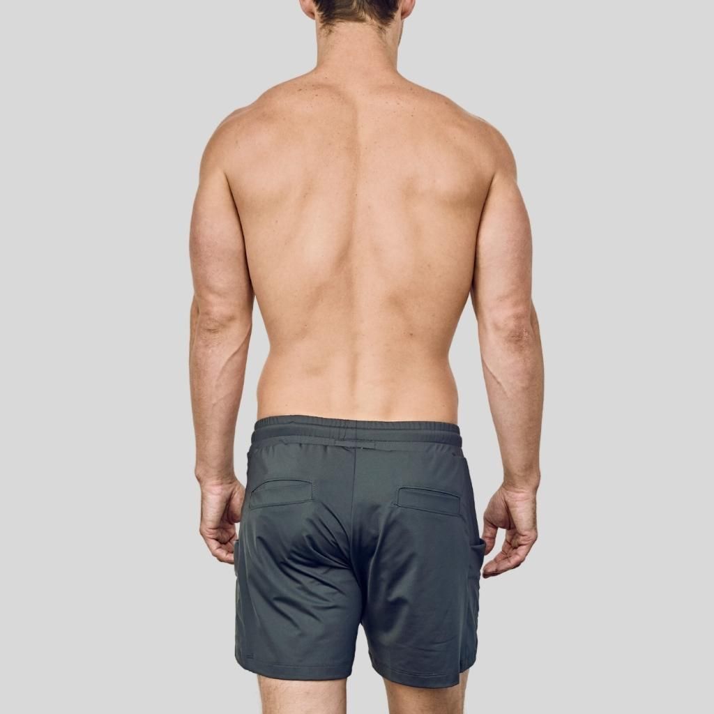 EYSOM Men&#39;s Grey 5-Inch Training Shorts