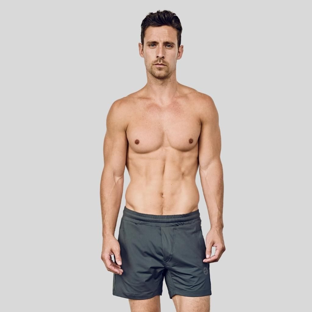 EYSOM Men&#39;s Grey 5-Inch Training Shorts
