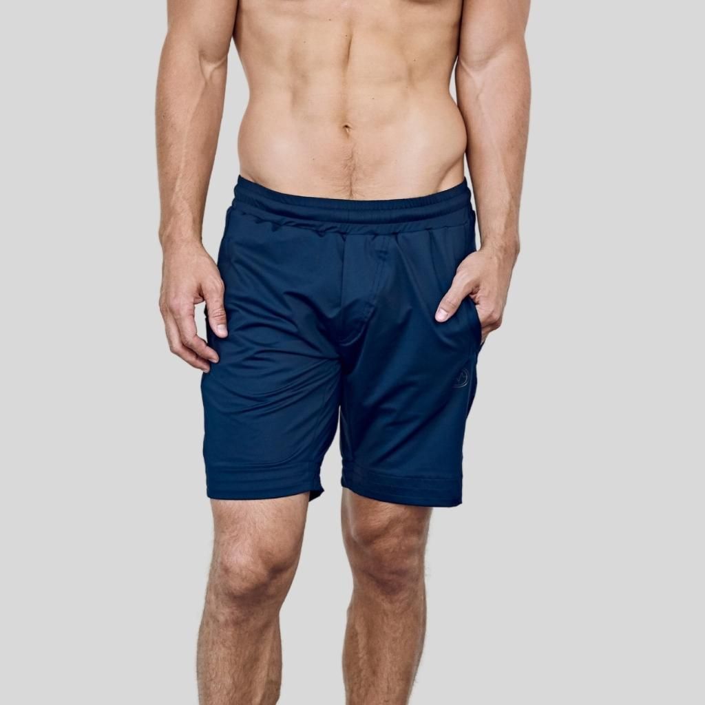 EYSOM Men&#39;s Navy 8&quot; Lined Training Shorts