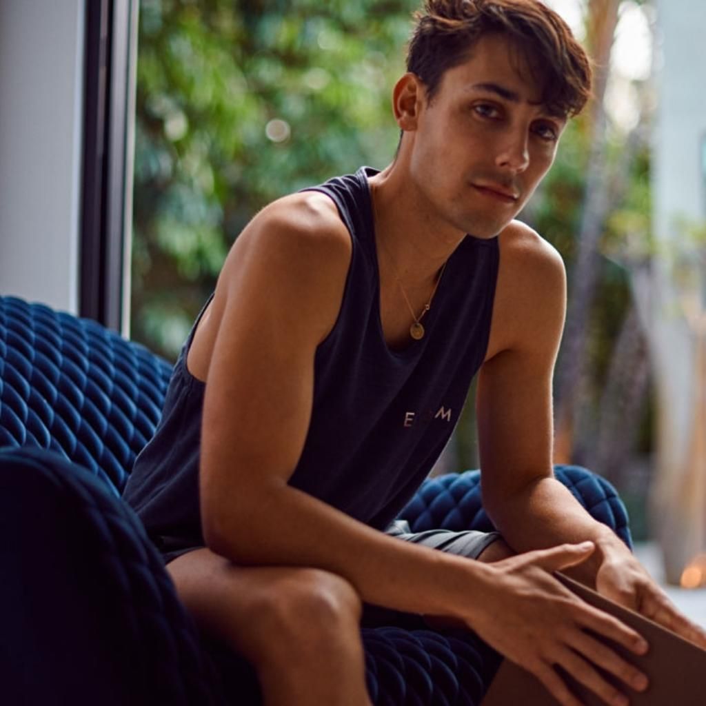 EYSOM Men&#39;s Navy Blue Fundamental Tank 
