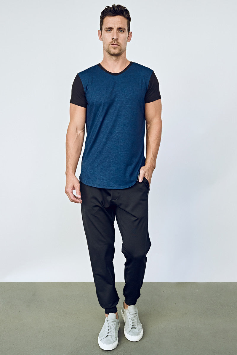 EYSOM Men&#39;s Black Refined Jogger Pant