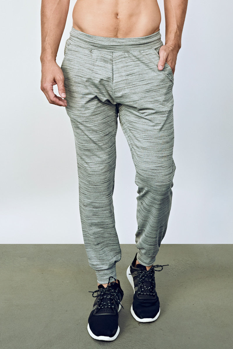 EYSOM Men&#39;s Heather Grey Refined Jogger Pant