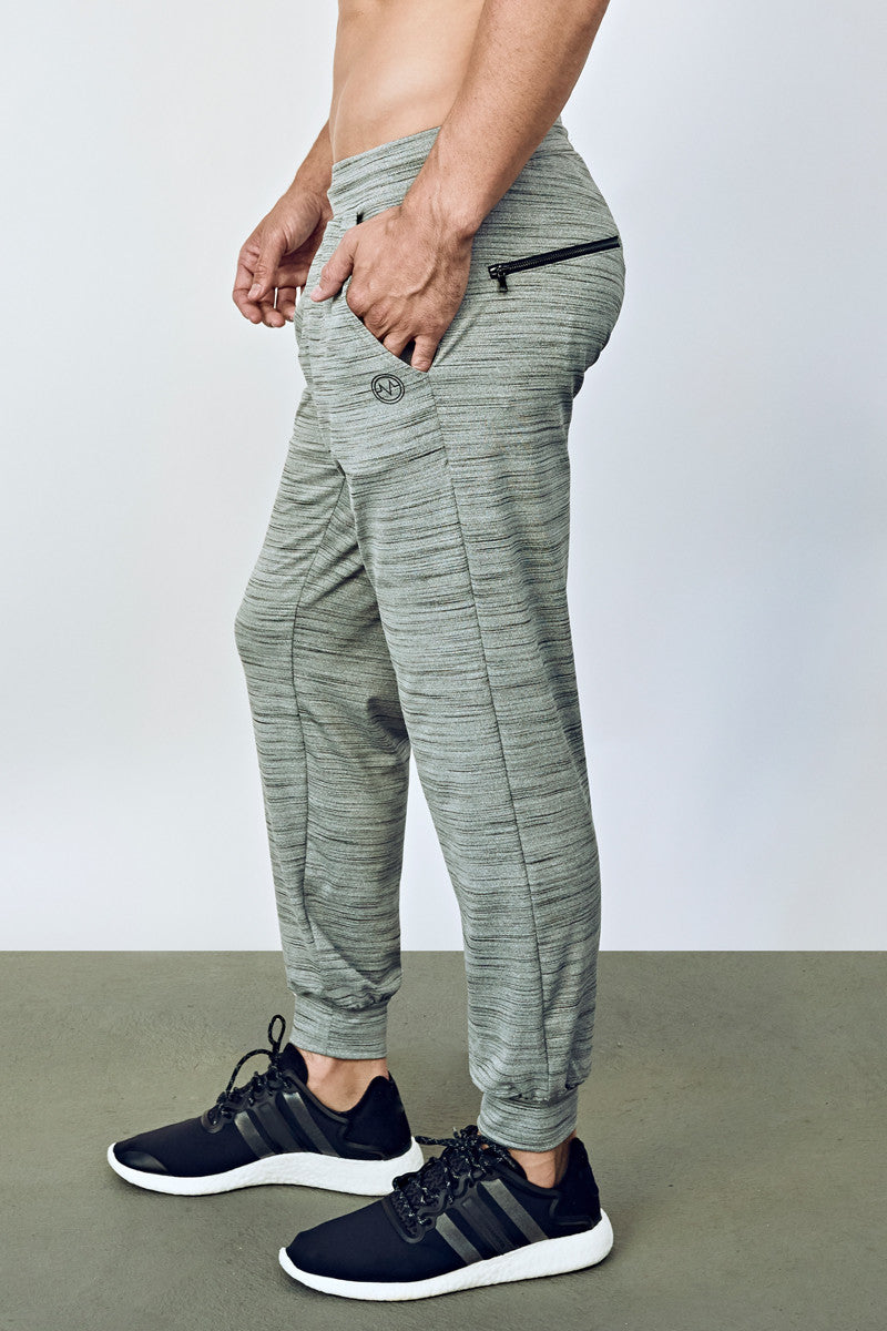 EYSOM Men&#39;s Heather Grey Refined Jogger Pant