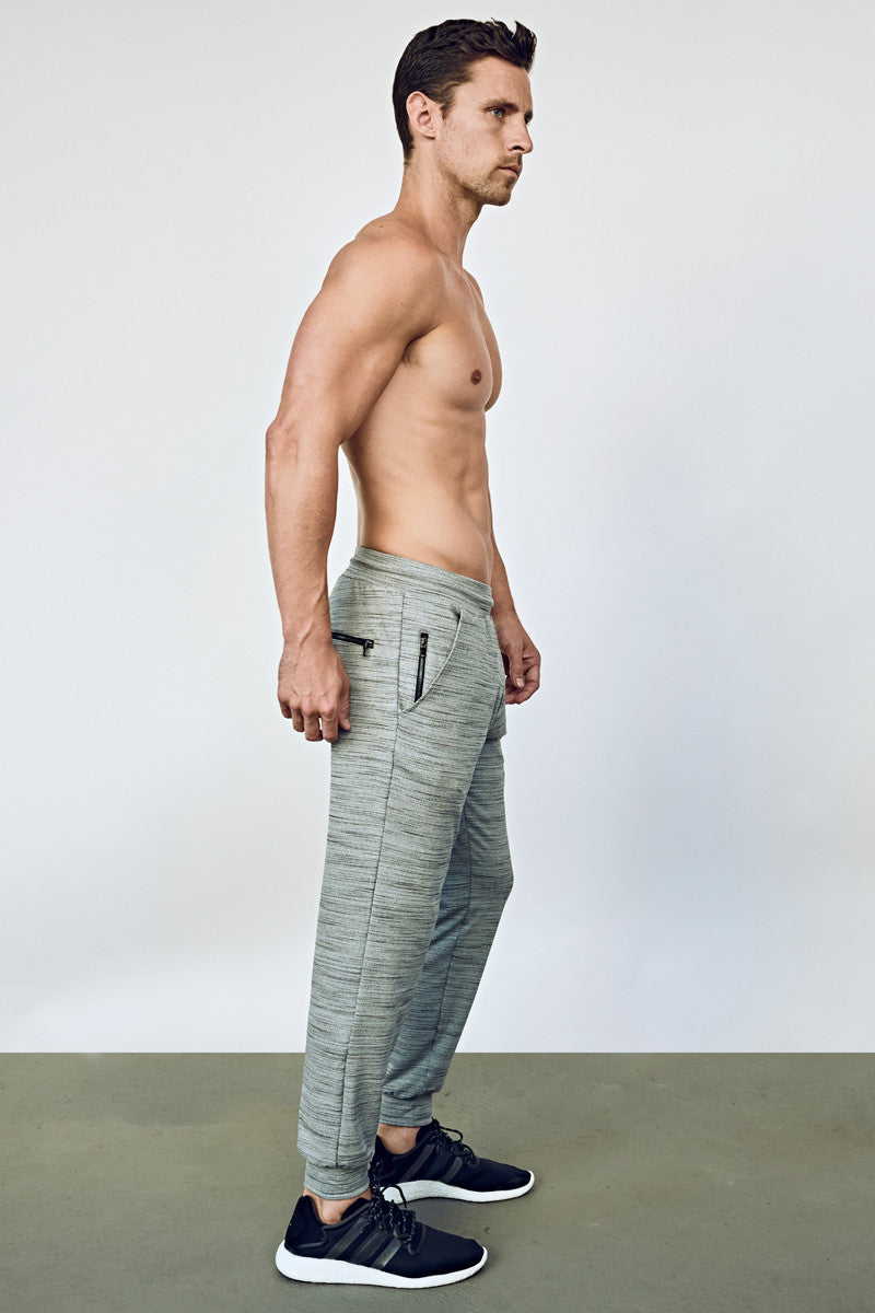 EYSOM Men&#39;s Heather Grey Refined Jogger Pant